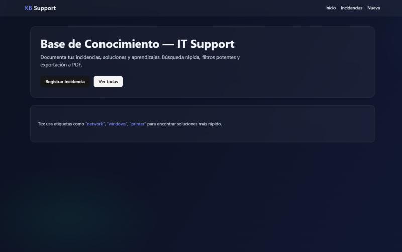 ITSupport KB - Base de conocimiento
